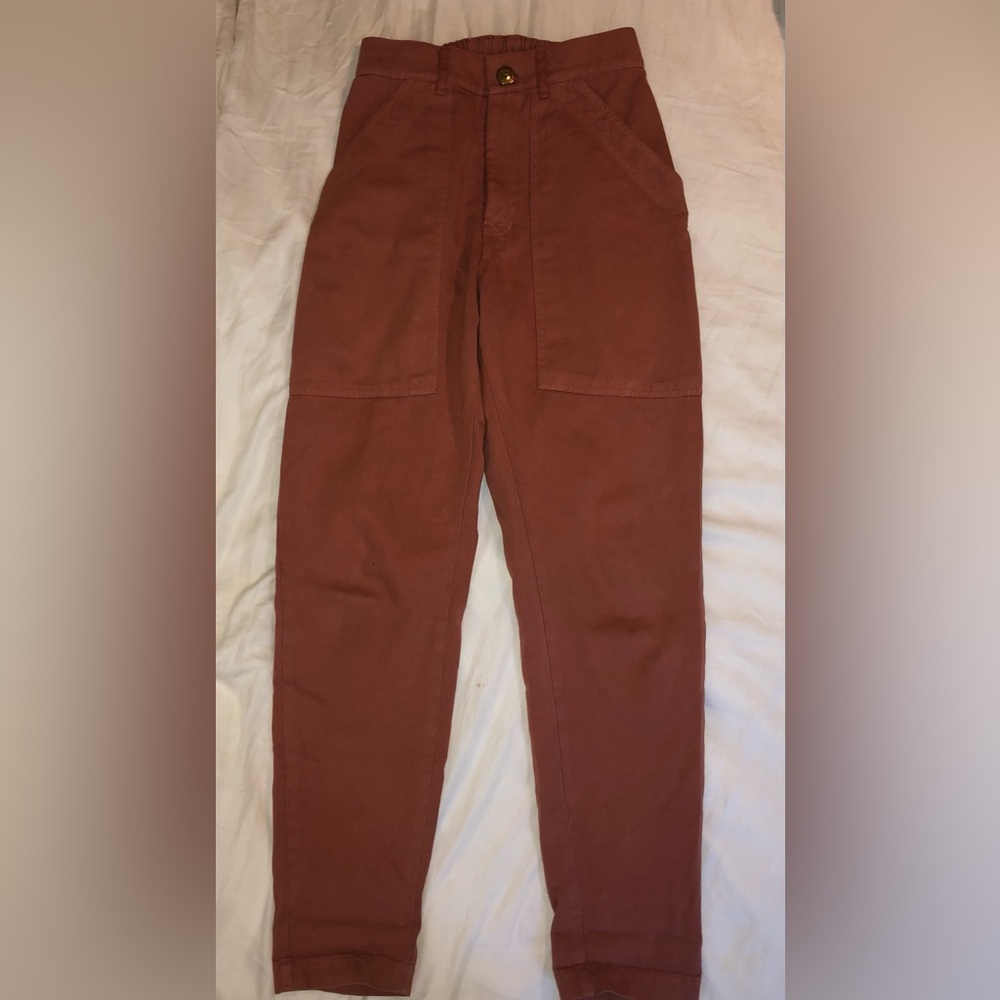 Clay Red Pencil Pants